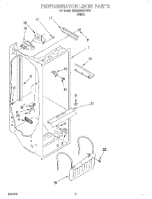 02 - Refrigerator Liner parts for Whirlpool Refrigerator 6ED22DQXFW00 from AppliancePartsPros.com