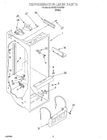 02 - Refrigerator Liner parts for Whirlpool Refrigerator 6ED27DQXFW00 from AppliancePartsPros.com