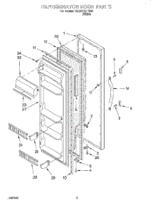 06 - Refrigerator Door parts for Whirlpool Refrigerator 7ED20TQXFW00 from AppliancePartsPros.com