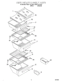 03 - Refrigerator Shelf parts for Whirlpool Refrigerator 7ED22PQXFW00 from AppliancePartsPros.com