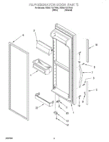 07 - Refrigerator Door parts for Whirlpool Refrigerator 7ED22PQXFW00 from AppliancePartsPros.com