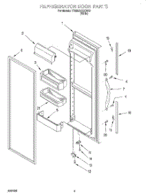 06 - Refrigerator Door parts for Whirlpool Refrigerator 7TS22AQXGW00 from AppliancePartsPros.com