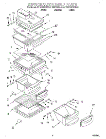 03 - Refrigerator Shelf parts for Kitchenaid Refrigerator KSRS25KGAL00 from AppliancePartsPros.com