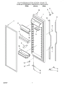 05 - Refrigerator Door parts for Kitchenaid Refrigerator KSRS25KGAL00 from AppliancePartsPros.com