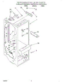 02 - Refrigerator Liner parts for Kitchenaid Refrigerator KSRS25KGBL00 from AppliancePartsPros.com