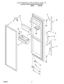 06 - Refrigerator Door parts for Whirlpool Refrigerator 8ED27DQXFN00 from AppliancePartsPros.com