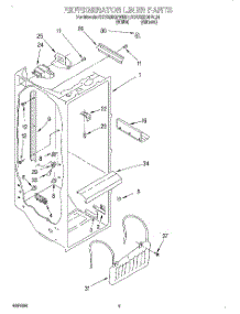 02 - Refrigerator Liner parts for Kitchenaid Refrigerator KSCS25QFWH01 from AppliancePartsPros.com
