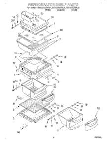 03 - Refrigerator Shelf parts for Kitchenaid Refrigerator KSRS25QGBL01 from AppliancePartsPros.com