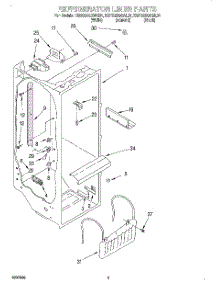 02 - Refrigerator Liner parts for Kitchenaid Refrigerator KSRS25QGWH01 from AppliancePartsPros.com