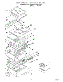 03 - Refrigerator Shelf parts for Whirlpool Refrigerator 8ED25DQXFN01 from AppliancePartsPros.com