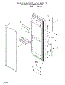 06 - Refrigerator Door parts for Whirlpool Refrigerator ED27PQXFW01 from AppliancePartsPros.com