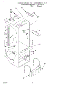 02 - Refrigerator Liner parts for Whirlpool Refrigerator 8ED27DQXFN01 from AppliancePartsPros.com