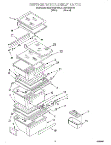 03 - Refrigerator Shelf parts for Whirlpool Refrigerator 8ED27DQXFW01 from AppliancePartsPros.com