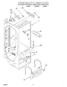 02 - Refrigerator Liner parts for Whirlpool Refrigerator GD27DQXFN01 from AppliancePartsPros.com