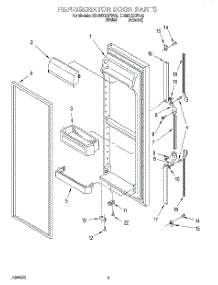 06 - Refrigerator Door parts for Whirlpool Refrigerator ED25RQXFN02 from AppliancePartsPros.com
