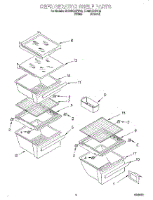 03 - Refrigerator Shelf parts for Whirlpool Refrigerator ED25RQXFW02 from AppliancePartsPros.com