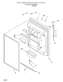 04 - Refrigerator Door parts for Whirlpool Refrigerator 4YET22DKFN01 from AppliancePartsPros.com