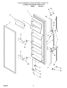 06 - Refrigerator Door parts for Roper Refrigerator RS25AQXFW02 from AppliancePartsPros.com