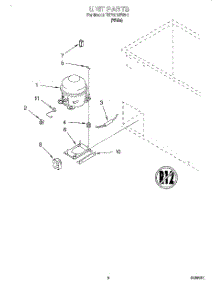 03 - Section parts for Whirlpool Freezer TCF1010FW01 from AppliancePartsPros.com