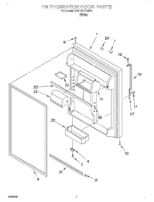 04 - Refrigerator Door parts for Whirlpool Refrigerator 3XARG477GF01 from AppliancePartsPros.com