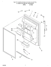 04 - Refrigerator Door parts for Whirlpool Refrigerator 3VET23DKFN01 from AppliancePartsPros.com
