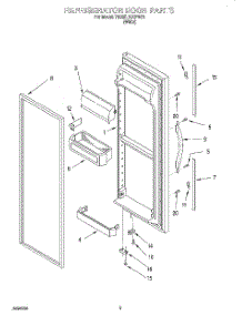 06 - Refrigerator Door parts for Whirlpool Refrigerator 7ED25DQXFW01 from AppliancePartsPros.com