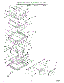 03 - Refrigerator Shelf parts for Kitchenaid Refrigerator KSRS22KGAL00 from AppliancePartsPros.com