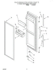 06 - Refrigerator Door parts for Whirlpool Refrigerator 7ED27DQXFN01 from AppliancePartsPros.com