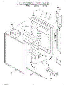 04 - Refrigerator Door parts for Kitchenaid Refrigerator KTRV20MGWH00 from AppliancePartsPros.com