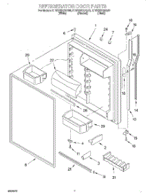 04 - Refrigerator Door parts for Kitchenaid Refrigerator KTRV20KGBL00 from AppliancePartsPros.com