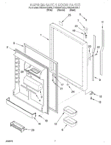 05 - Refrigerator Door parts for Kitchenaid Refrigerator KBRS22KGBL0 from AppliancePartsPros.com