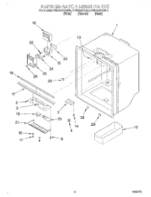 04 - Refrigerator Liner parts for Kitchenaid Refrigerator KBRS22KGWH0 from AppliancePartsPros.com