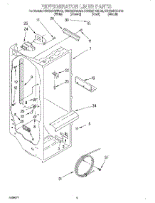 02 - Refrigerator Liner parts for Kitchenaid Refrigerator KSRS25FGWH00 from AppliancePartsPros.com