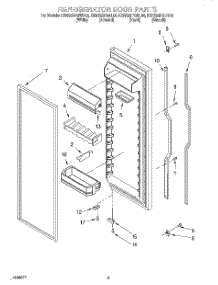 06 - Refrigerator Door parts for Kitchenaid Refrigerator KSRS25FGWH00 from AppliancePartsPros.com