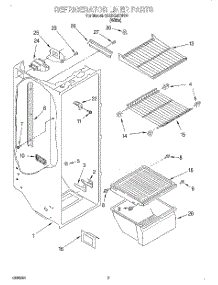 02 - Refrigerator Liner parts for Whirlpool Refrigerator 3XARG478F00 from AppliancePartsPros.com
