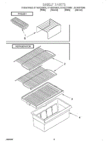 05 - Shelf parts for Roper Refrigerator RT14ZKYGN01 from AppliancePartsPros.com