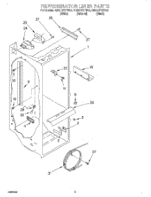 02 - Refrigerator Liner parts for Whirlpool Refrigerator GD25DFXFB00 from AppliancePartsPros.com