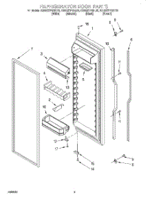 06 - Refrigerator Door parts for Kitchenaid Refrigerator KSRS27FGWH00 from AppliancePartsPros.com