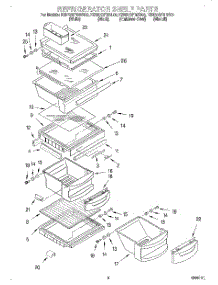 03 - Refrigerator Shelf parts for Kitchenaid Refrigerator KSRB25FGBT00 from AppliancePartsPros.com