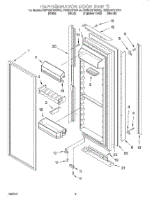 06 - Refrigerator Door parts for Kitchenaid Refrigerator KSRB25FGWH00 from AppliancePartsPros.com