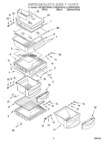 03 - Refrigerator Shelf parts for Kitchenaid Refrigerator KSRB22FGWH00 from AppliancePartsPros.com