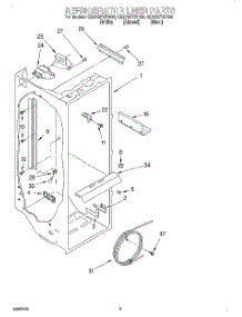 02 - Refrigerator Liner parts for Whirlpool Refrigerator GD27DFXFW00 from AppliancePartsPros.com