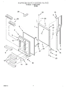 05 - Refrigerator Door parts for Whirlpool Refrigerator 1ET25DKXGW00 from AppliancePartsPros.com