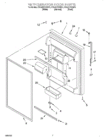 04 - Refrigerator Door parts for Whirlpool Refrigerator GT22DKXGN01 from AppliancePartsPros.com