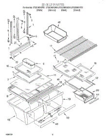 03 - Shelf parts for Whirlpool Refrigerator GT22DMXGN01 from AppliancePartsPros.com