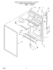 04 - Refrigerator Door parts for Roper Refrigerator RT18DKXFW04 from AppliancePartsPros.com