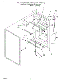 04 - Refrigerator Door parts for Roper Refrigerator RT18AKXGW01 from AppliancePartsPros.com