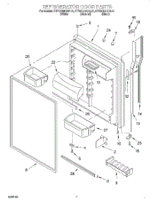 04 - Refrigerator Door parts for Kitchenaid Refrigerator KTRS19MGWH01 from AppliancePartsPros.com