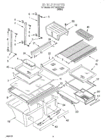 03 - Shelf parts for Whirlpool Refrigerator 3VET20DKFW02 from AppliancePartsPros.com