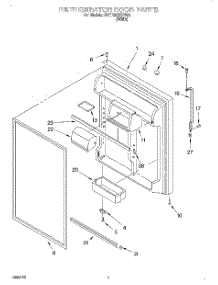 04 - Refrigerator Door parts for Whirlpool Refrigerator 3VET20DKFW02 from AppliancePartsPros.com